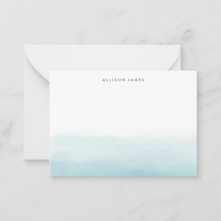 Blue Ombre Note Card