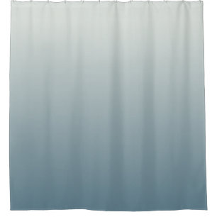 Blue Ombre Shaded Design Shower Curtain