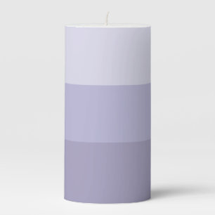 Blue Ombre Striped Pillar Candle