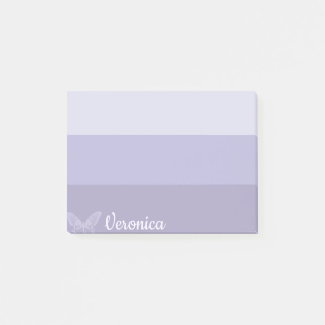 Blue Ombre Striped Post-it Notes (Front)
