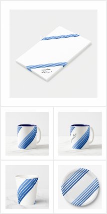Blue Ombre Stripes