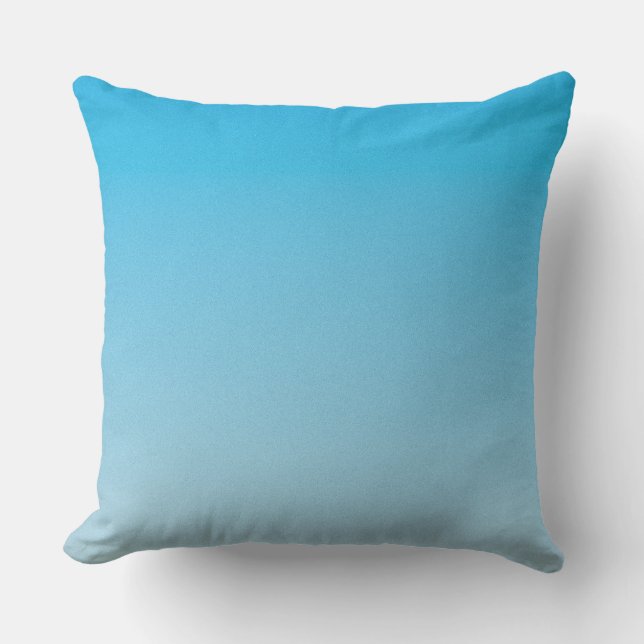 Blue Ombre Throw Pillow (Front)