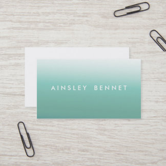 Blue Ombre Watercolor Business Cards