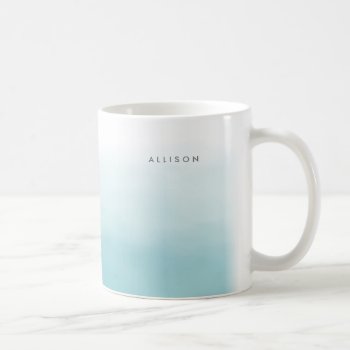 Blue Ombre Watercolor Coffee Mug by charmingink at Zazzle
