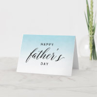 Blue Ombre Watercolor | Happy Father's Day Card