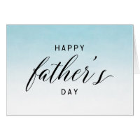 Blue Ombre Watercolor | Happy Father's Day Card