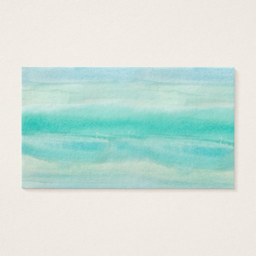 Customizable Blue Ombre Watercolor Wash Pattern Business Card