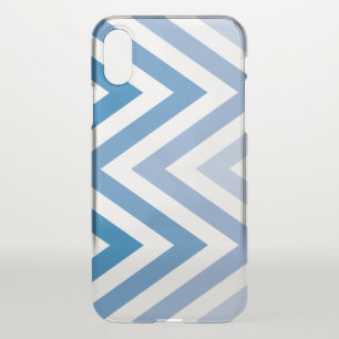Blue Ombre Zigzags iPhone X Case