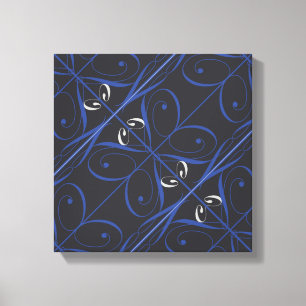 Blue on Black Canvas Print
