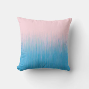 Blue on Pink Horizon Outdoor Pillow