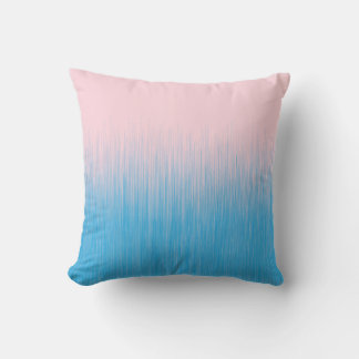 Blue on Pink Horizon Outdoor Pillow
