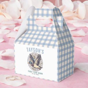 Blue One Lucky Duck 1st Birthday Party Cute Rubber Favor Boxes