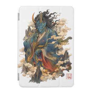 Blue Oni Demon Warrior Japanese Yokai Mythology iPad Mini Cover