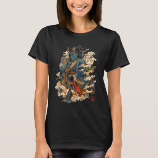 Blue Oni Demon Warrior | Japanese Yokai Mythology  T-Shirt