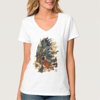 Blue Oni Demon Warrior | Japanese Yokai Mythology  T-Shirt