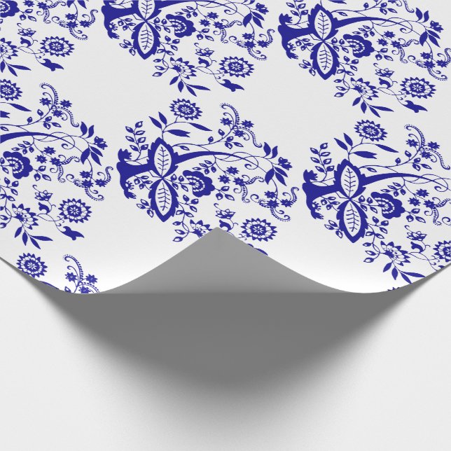 Blue Onion Style Element Wrapping Paper (Corner)