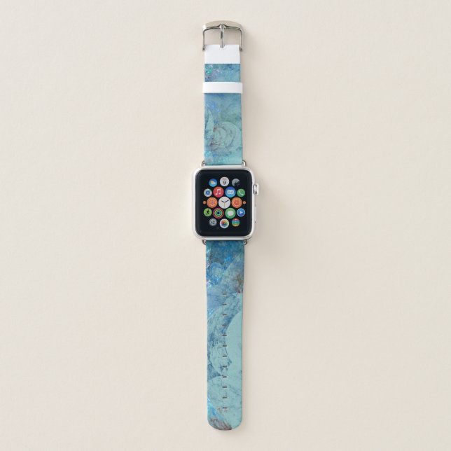 Blue Opal Abstract case for RAZR Apple Watch Band (Front)