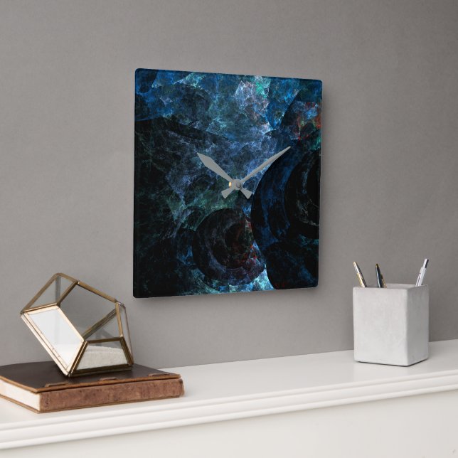 Blue Opal Abstract case for RAZR Square Wall Clock (Office)