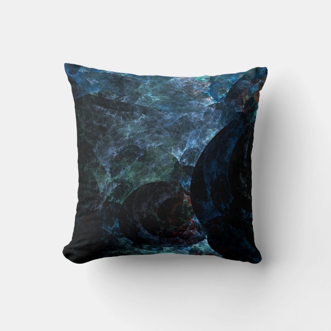Blue Opal Abstract case for RAZR Throw Pillow (Front)