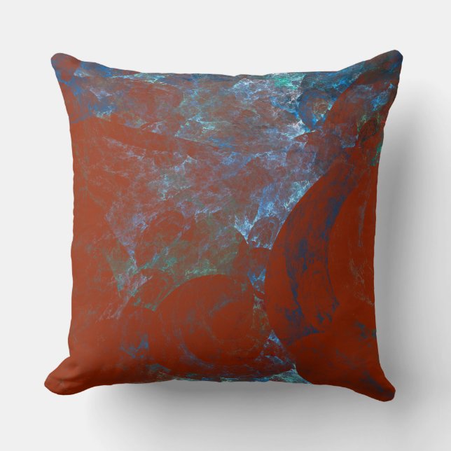 Blue Opal Abstract case for RAZR Throw Pillow (Front)