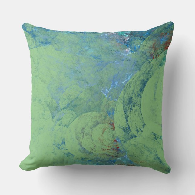 Blue Opal Abstract case for RAZR Throw Pillow (Front)