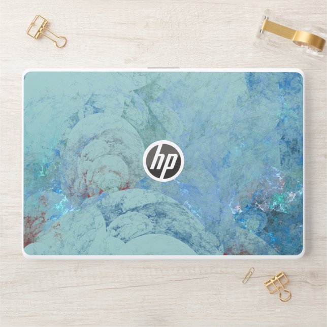 Blue Opal Abstract HP Laptop Skin (Desk)