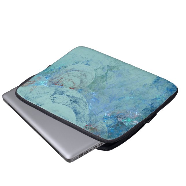 Blue Opal Abstract  Laptop Sleeve (Front Bottom)