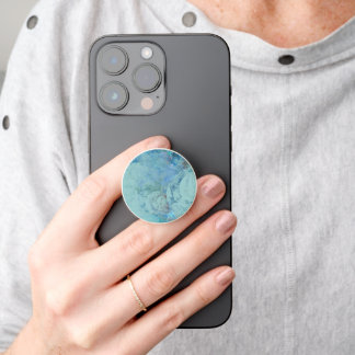 Blue Opal Abstract PopSocket