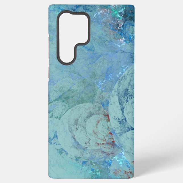 Blue Opal Abstract Samsung Galaxy Case (Back)