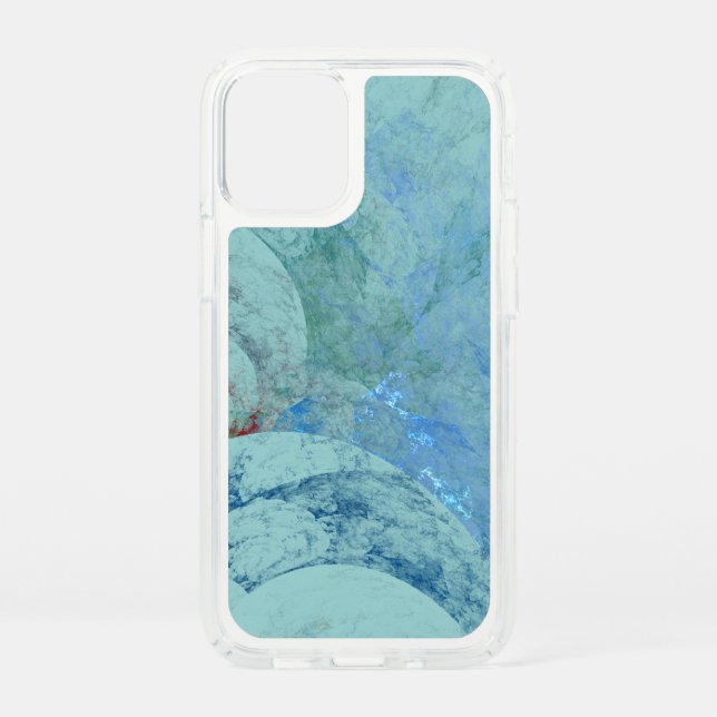 Blue Opal Abstract Speck iPhone 12 Mini Case (Front)