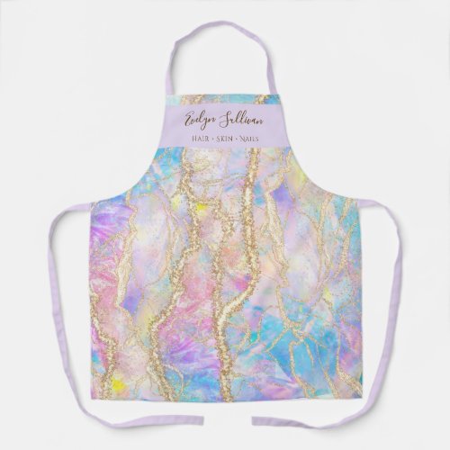 blue opal beauty professional apron