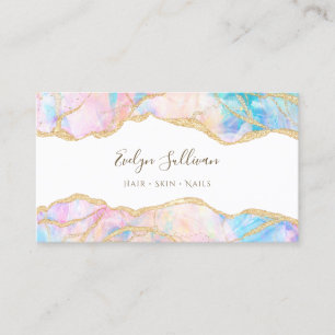 blue opal business card