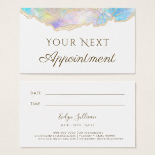 blue opal design Appointment Card