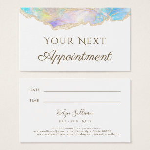 blue opal design Appointment Card