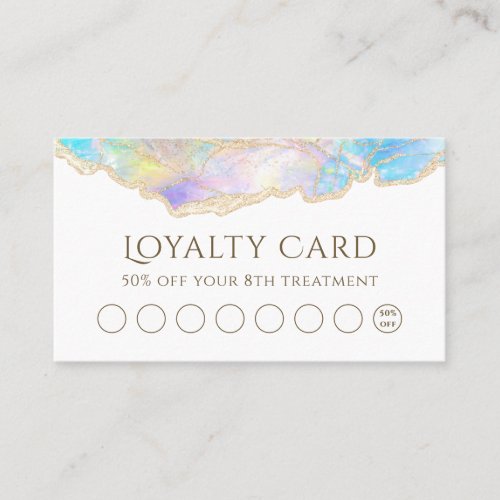 blue opal design loyalty card