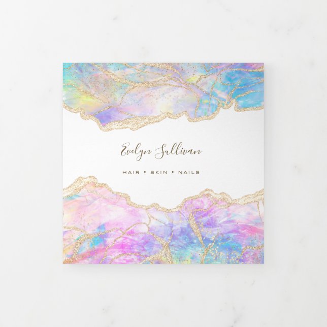 Blue Opal Design Trifold Brochure (Cover)