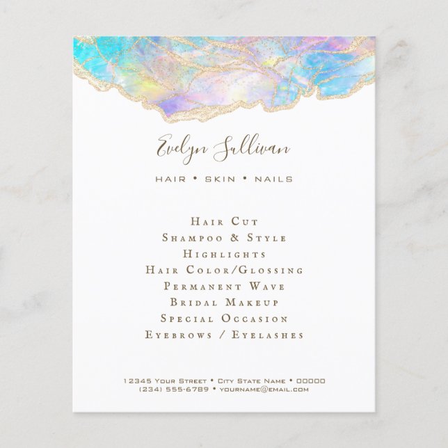 Blue Opal Flyer (Front)