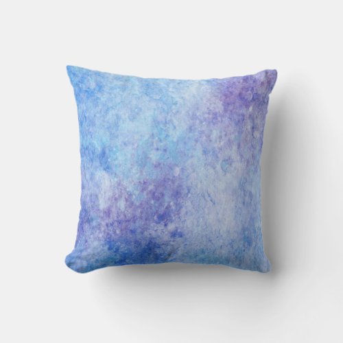 Blue Opal Marble Throw Pillow