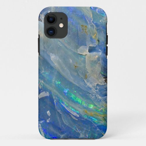 Blue Opal Mineraloid 2 iPhone 11 Case