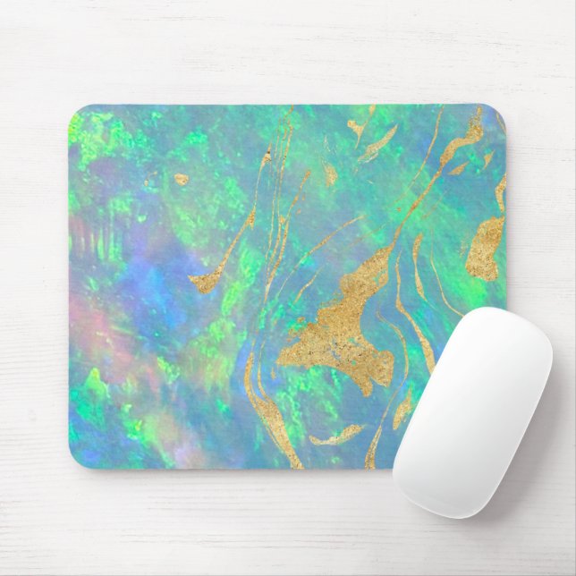 Blue Opal Modern Glam  Mouse Pad (With Mouse)