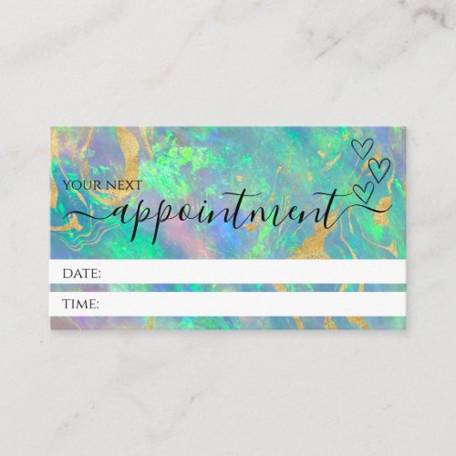Blue Opal Modern Professional Appointment Cards