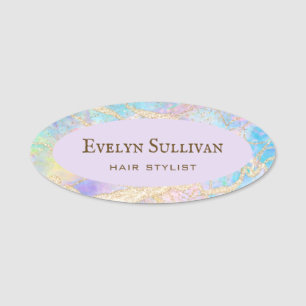 Blue Opal Name Tag