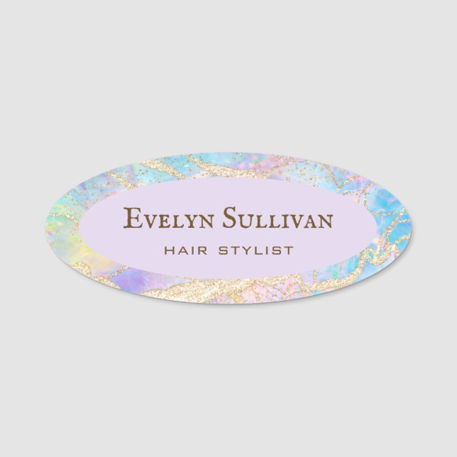 Blue Opal Name Tag (Front)