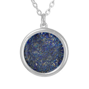 Blue Opal Silver Plated Necklace