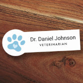Pawprint in stethoscope tag – I love Veterinary