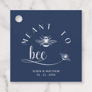Blue (or other) Meant to Bee, Modern, Bee Favor Tags