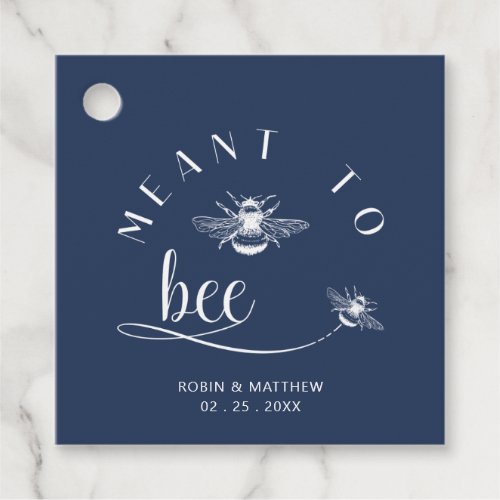 Blue or other Meant to Bee Modern Bee Favor Tags