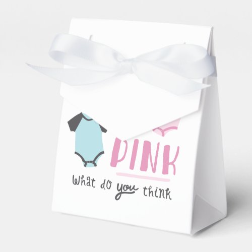 Blue or Pink Baby Gender Reveal Party Shower Favor Boxes