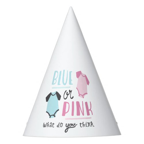 Blue or Pink Baby Gender Reveal Party Shower Party Hat