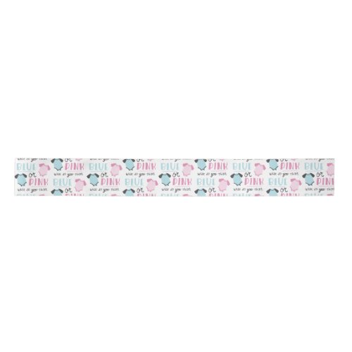 Blue or Pink Baby Gender Reveal Party Shower Satin Ribbon